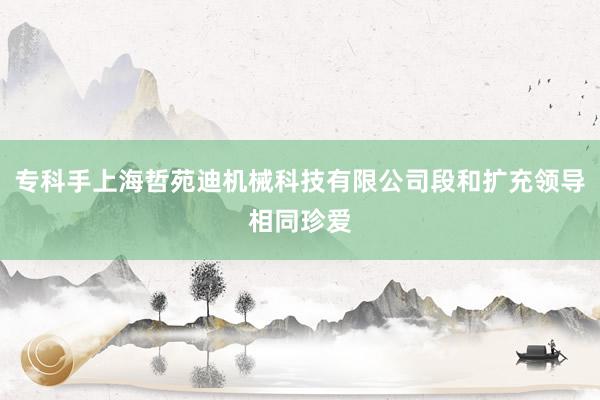 专科手上海哲苑迪机械科技有限公司段和扩充领导相同珍爱